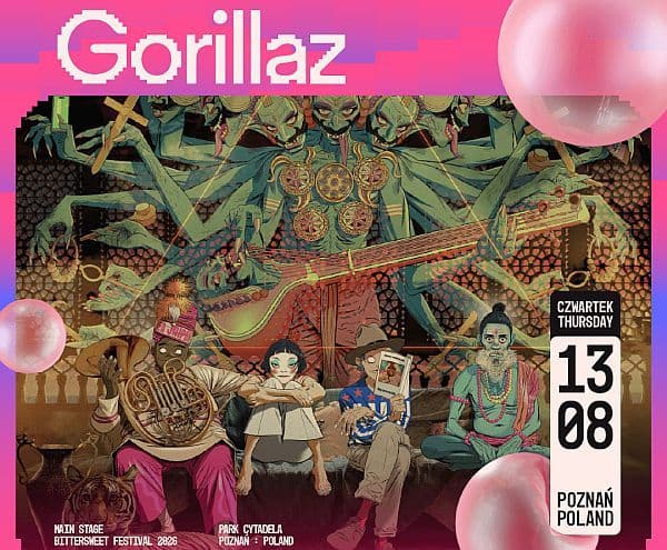 Gorillaz na poznańskim BitterSweet Festival 2026